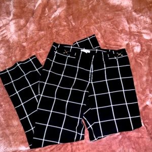 New York and company black checkered dress pants